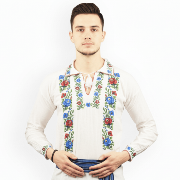 Ie barbateasca traditionala brodata la masina