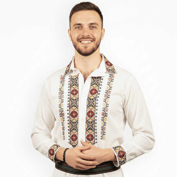 Ie barbateasca traditionala brodata la masina