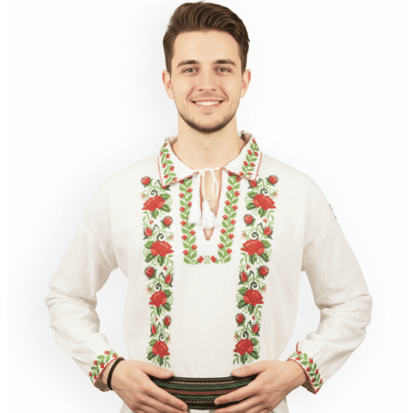 Ie barbateasca traditionala brodata la masina