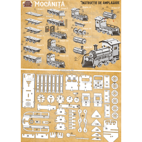Puzzle Locomotiva Lemn 3D - 13 cm