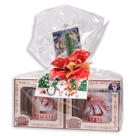 Set Promoțional de Crăciun căni Mamaia Tataie + magnet colindatori