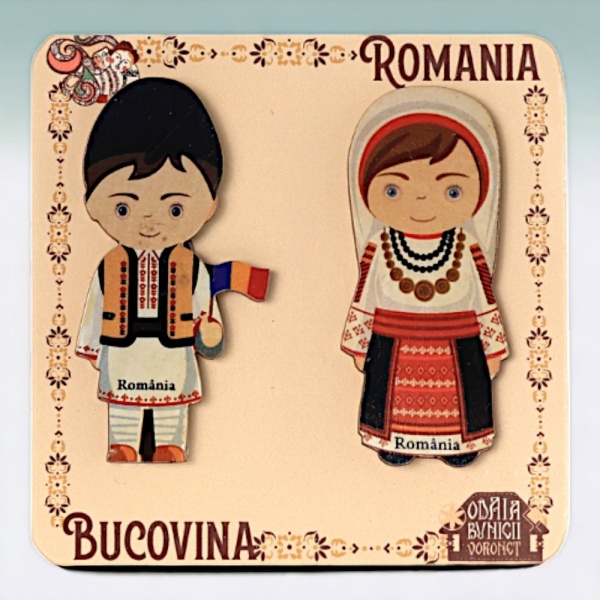 Set de 2 taranei magneti Bucovina