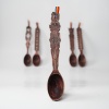 Lingura din lemn cu motive traditionale - 30 cm