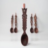 Lingura din lemn cu motive traditionale - 30 cm