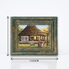 Tablou casa traditionala bucovineana (decorat pe sticla) - 9cm x 14cm