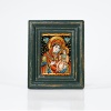 Icoana Maicii Domnului cu Pruncul Iisus Hristos (decorata pe sticla) - 10cm x 12cm