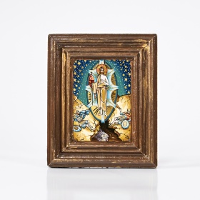 Icoana Inaltarea lui Iisus Hristos (decorata pe sticla) - 10cm x 12cm