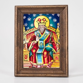 Icoana Sfintei Treimi (decorata pe sticla) - 15cm x 20cm