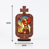 Candela din lemn cu Icoana - Sfantul Mare Mucenic Gheorghe - 21 cm x 12 cm