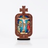 Candela din lemn cu Icoana - Rastignirea lui Iisus - 21 cm x 12 cm