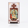 Candela din lemn cu icoana Invierea Mantuitorului Iisus Hristos - 21 cm x 12 cm