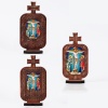 Candela din lemn cu Icoana - Rastignirea lui Iisus - 21 cm x 12 cm