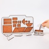 Puzzle Casa Lemn 3D- 8 cm