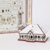 Puzzle Casa Lemn 3D- 10 cm
