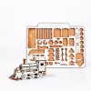 Puzzle Locomotiva Lemn 3D - 13 cm